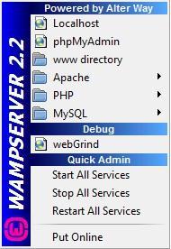 Slika 42: Sintaksa kode v Aptana Studio orodju. 6.1.2 WampServer WampServer je odprtokodno spletno razvojno okolje. Omogoča razvoj spletnih aplikacij z Apache, PHP in MySQL podatkovno bazo.