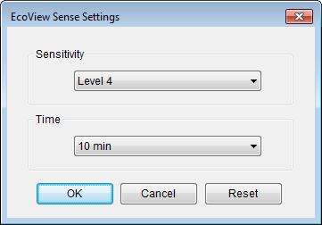Set the maximum and minimum brightness at a specific interval. If a specific interval is not specified, you may not be able to save the setting when you click OK.