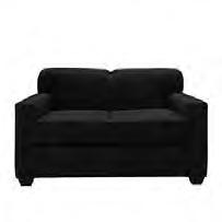 Largo Sofa, Black Fabric, 79"L 35"D 34"H 305262 - Loveseat, Naples,