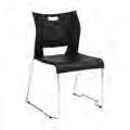 Chair, Duet Stack, Black/Chrome, 23"L