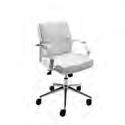Chair, Black Vinyl, 24"L 22"D 40"H 305308 - Pro Executive Mid Back Chair, White, 24"L 22"D 40"H Colors may