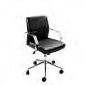 5"D 34"H 305309 - Meeting Chair, White Vinyl, 25.