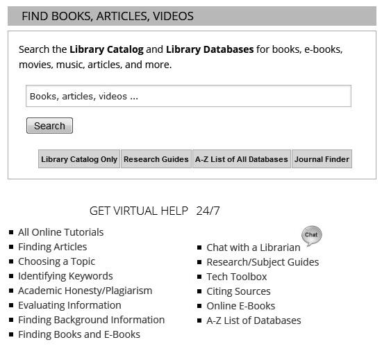 1. Keyword Searching Begin on the library home page on the computer. If you are in the library, this page should come up automatically.