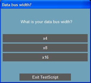 When these lines have been tested, the operator will see this dialog: Operator Action: Click on the button that correctly indicates the data bus
