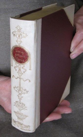 original decorative vellum spine and corners, later buckram boards and gilt edges Good