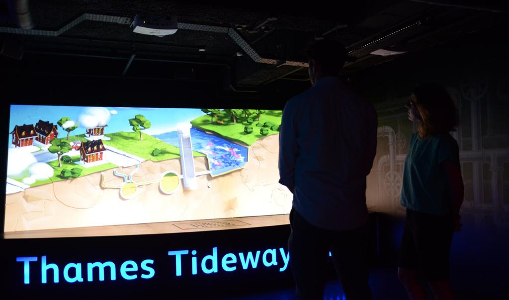 The Results The projection provides a focal point for the Thames Tideway exhibition at SEA LIFE London Aquarium.