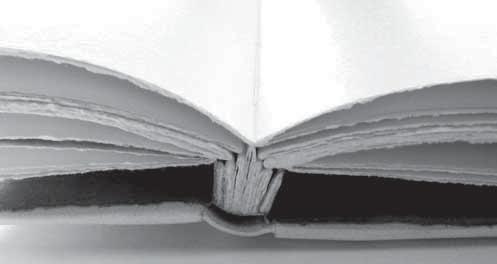 STUB BINDINGS BY LORI SAUER strips of paper STUB: folded in half lengthwise and nested together, much like a narrow section. Stub bindings can be used on single sections or multiple sectioned books.