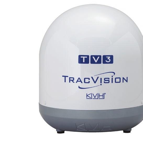 Designed, engineered, and manufactured by the experts at KVH, the leader in marine satellite television for 20 years, the new TracVision TV1 and TV3 enable you and everyone onboard to enjoy hundreds