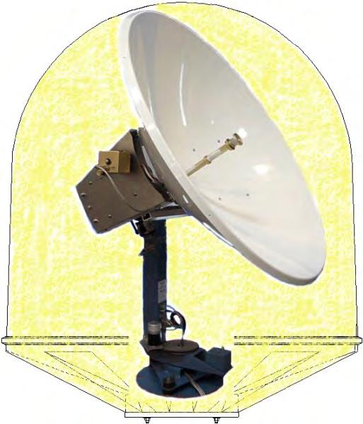 Basic System Information Series 04 Ku-Band TVRO Antenna 3.3.1. Antenna ADE Assembly The Above Decks Equipment consists of an Antenna Pedestal inside a Radome assembly.