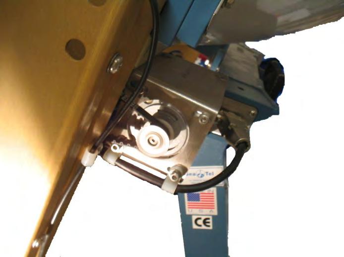 Swivel the elevation motor bracket to CL beam (away from the reflector) and re-install the two screws removed in step 1.
