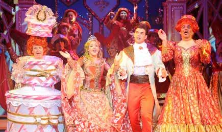All the actors in the panto will come on and off the stage throughout.