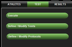 5.2 TEST 5.2.1 EXECUTE In this section the pre-defined tests or protocols are carried out. To define a test or protocol, see the sections below.