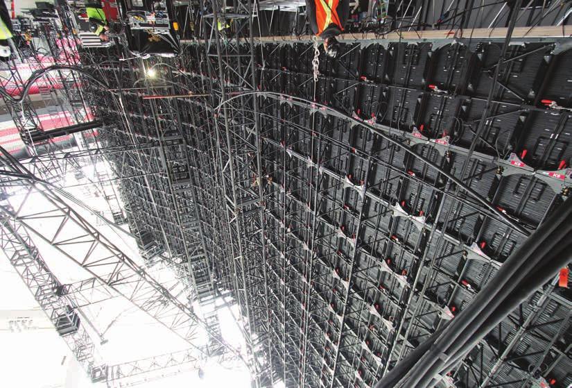 Although the panels are part of the massive horizontal wall for the U2 tour, Opsomer says there are other uses for them.
