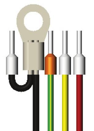 Blue Right Sensing Electrode- 1 Pink Left Sensing Electrode- 2 Green/Yellow Cable Shield