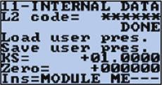 This is an executed menu. Executing this menu will reset all programmed values to a user defined set of programming values. These values are set using the Save user pres. Menu.