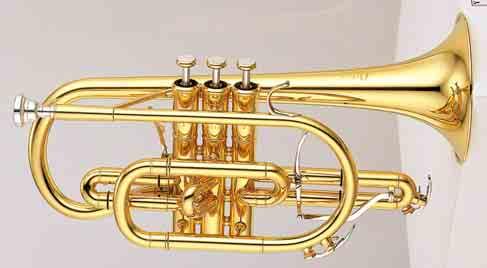 BRASS Instruments Cornets B b Cornets Intermediate YCR-4330G II Medium-weight Bb cornet, Gold brass