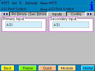 The Sec Errors menu shown below displays the amount of time in seconds that each of the enabled error conditions have been present after detection on the Secondary as well as the number of times the