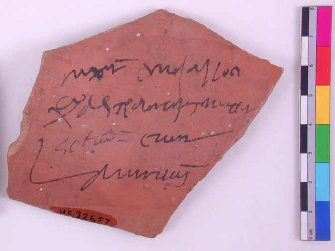 Maltomini Greek Ostraca 37 as for the literary and paraliterary categories, ostraca are a common writing support for paraliterary texts, while literary texts are comparatively scarce. 5.