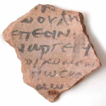 The huge amount of ostraca found in various monastic sites (and bearing passages of the Holy Scriptures, homilies, prayers, letters between priests, documents pertaining to the administration of