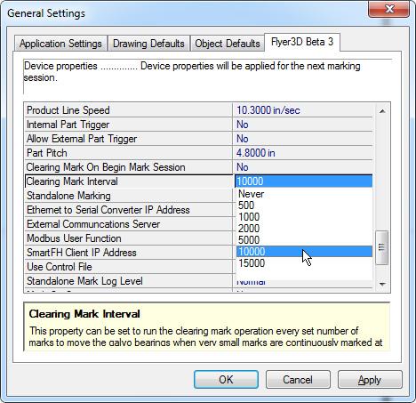 Technical Reference Clearing Mark 3 In most applications, a clearing mark is not necessary. Set Clearing Mark On Begin Mark Session to No and set Clearing Mark Interval to Never.