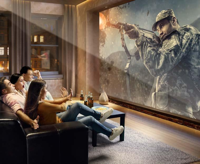 HOME THEATRE PROJECTORS ENTERTAINMENT, TURNS IMMERSIVE Brace yourself for a definitively immersive experience when you choose the.