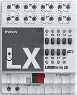 LUXORliving S8 Switch actuators from Theben ensure that all lamps are switched on and your home is radiantly
