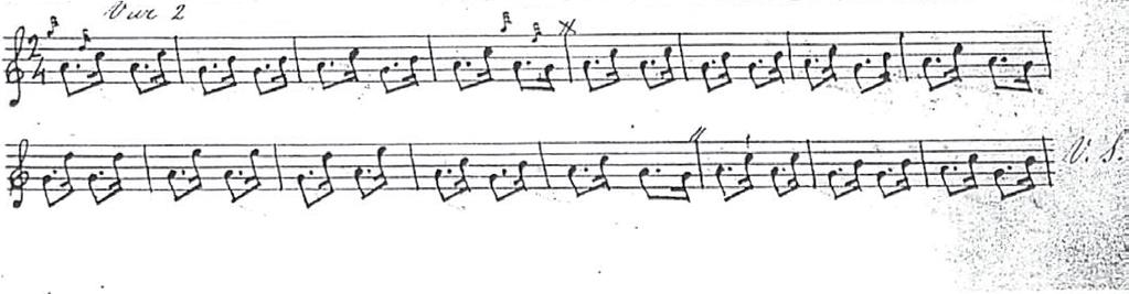 MUSIC ] [ [ Play from to the first ] Example 6. Ratio 4:5. In Cruinneachadh na Fineachan The Gathering of the Clans, the ratio 4:5 occurs in all six movements. Angus MacKay s Kintarbert MS (c.840) no.
