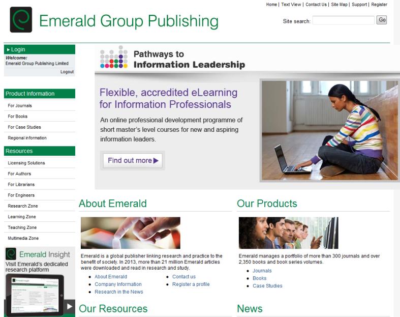 Emerald Resources www.emeraldgrouppublishing.