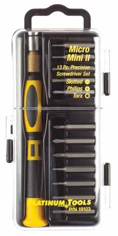 Convenient set of insulated, precision slotted, and Phillips screwdrivers in a plastic storage/carrying case.