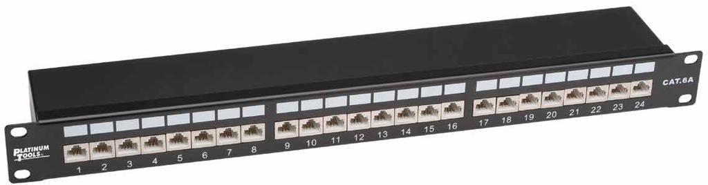 Shielded Patch Panel 1U spacing P/N 675-24C6AS Front Back 24 Port Cat6 and Cat6A Shielded Patch Panels
