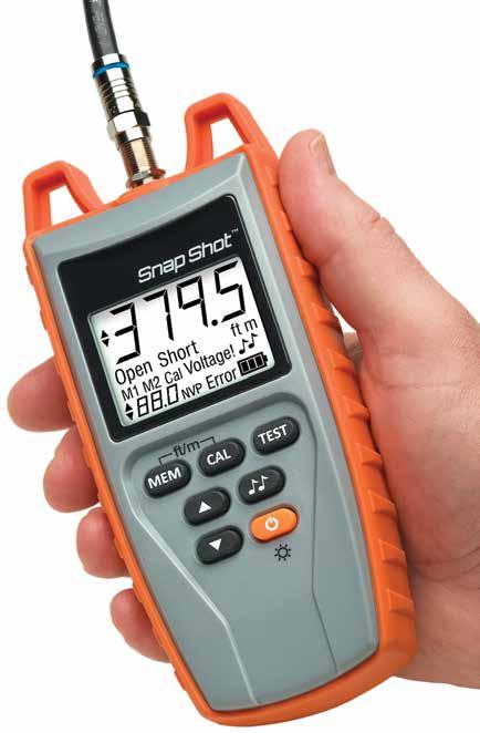 Test & Measurement Snap Shot Fault Finder/Cable Fault Locator Accurately measures cable length, impediments in the cable, and conditions at the end of every wire in your data, power or