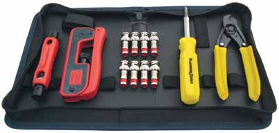 90153 Kit Includes: Coax and Round Wire Cable Cutter ProStrip 25R Coax Stripper Cat5e/6 Cable Jacket Stripper SealSmart Compression Crimp Tool EZ-RJPRO HD Crimp Tool PT Punchdown Tool NEVERDull 110