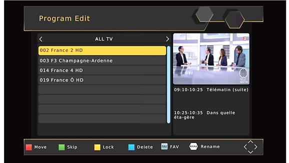 Set Favourite Channels You can create a short list of favorite programs that you can easily access. Set Favorite TV or Radio program: 1. Select your desired channel then press the FAVOURITE button.