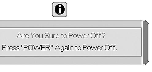 Turning the power off 1. Press Power and an on-screen prompt displays. Press Power a second time to turn the projector off. 2.