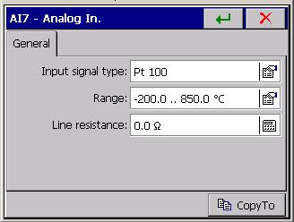 After selecting the signal type, set the upper (Max) and lower (Min) limit of the input signal.