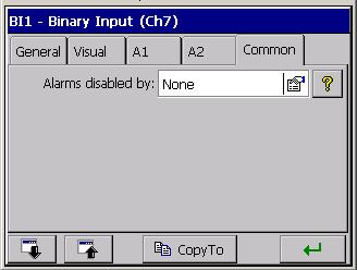 7.7.4 Common parameters for binary inputs In the Common Binary Input tab, one can choose the binary input 1.