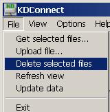 Data erase from the recorder ( Application menu Files Delete selected files) To erase