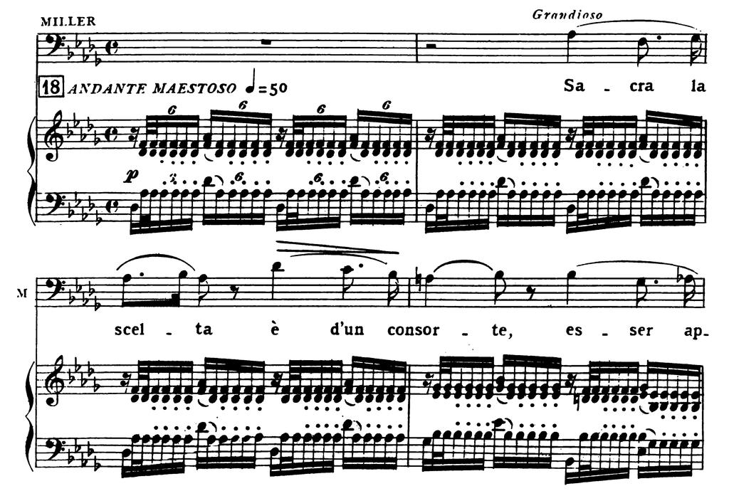 40 Figure 4-2: The opening pair of lines of "Sacra la scelta" from