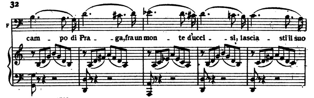 77 Figure 6-10: The arioso section from the tempo di mezzo of "La sua lampada vitale" from I masnadieri 124 This seemingly points to a requirement that the phrase be sung in a single breath.