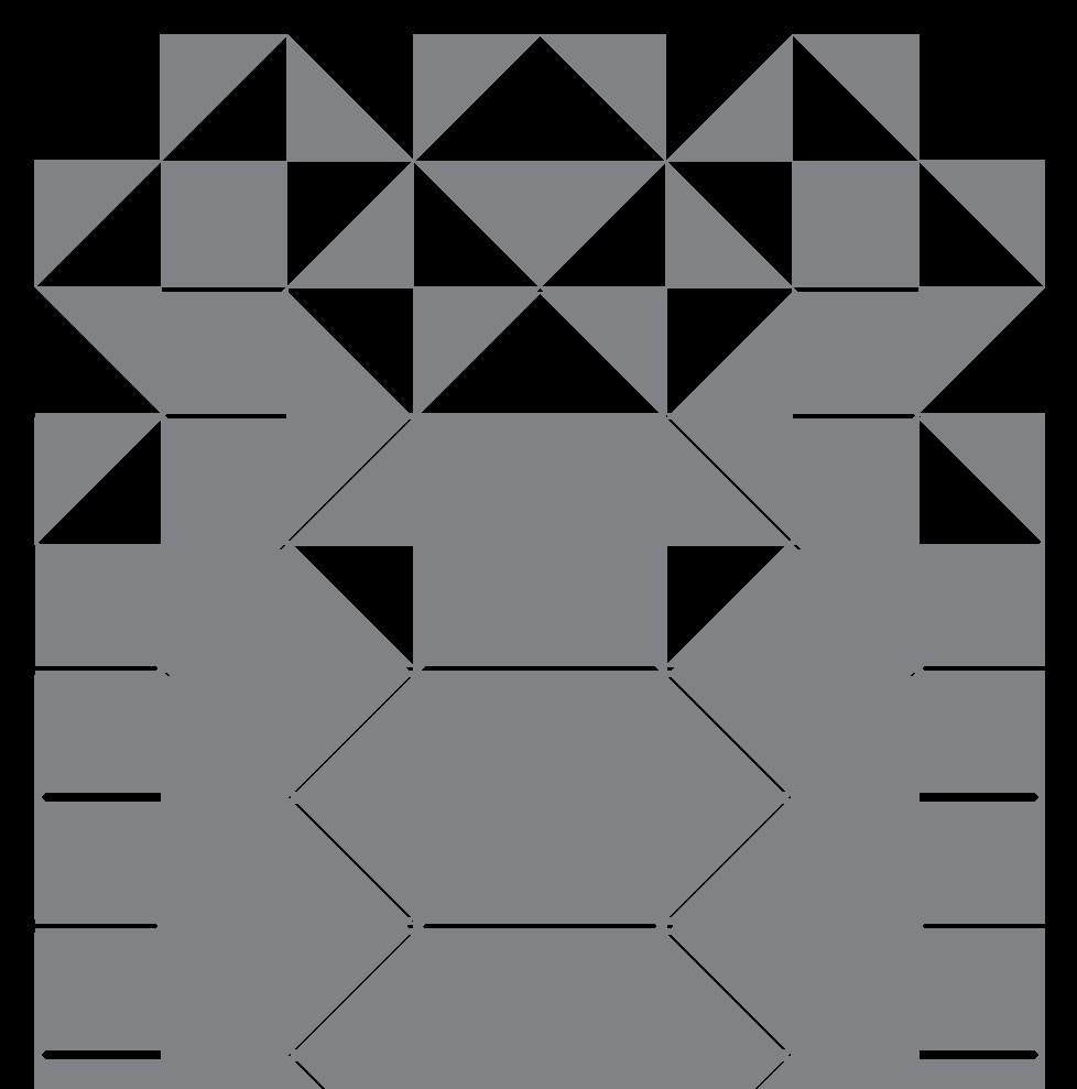 The Rhythm of a Pattern Figure 2: Sequence of cells each representing a beat. The top right area of the grid shows a section of a Sierpinski space filling curve.