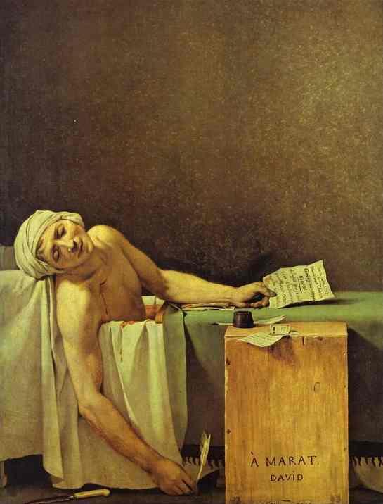 Death of Marat (1793, oil on canvas, 5 x4 ) Light is