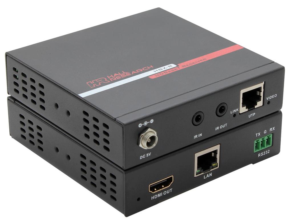 User s Manual HDMI Extender over HDBaseT With Ultra-HD AV, IR, RS232 Control, and Ethernet over a single Cat6 Cable Part Number HBX HBX-S HBX-R Function HDMI + RS-232 + IR + Ethernet Extender Kit *