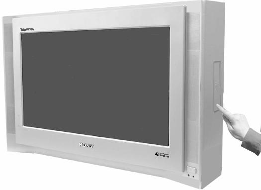 Advanced Digital 100Hz Plus p - + s MONO L/G/S/I R/D/D/D Operation Overview of the TV set buttons Press the door flap as shown. The control panel appears. Video input button.