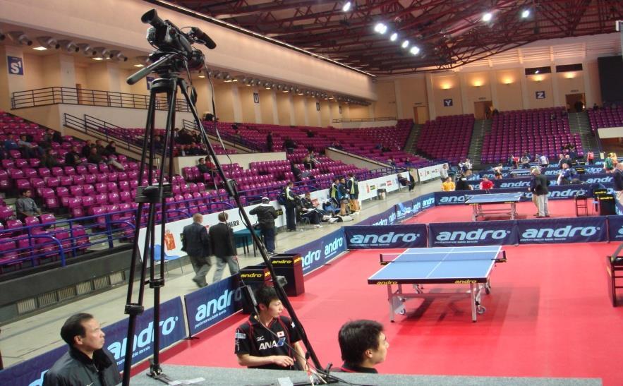 At best, a dedicated camera platform in or behind/above the spectators stand will be made available for the duration of the tournament