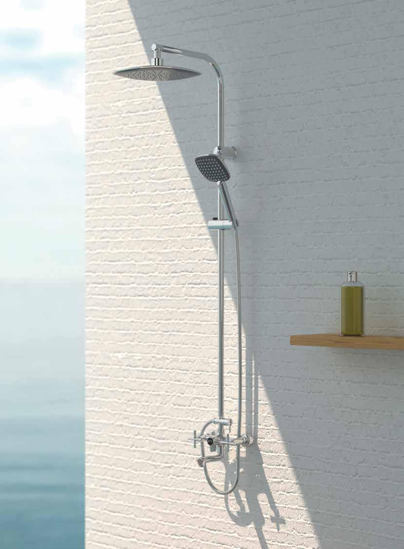 FLASH ROBOMIX Code: R1239 250mm Carbon Top Shower 110mm Mono Function Carbon Hand Shower *With designed armature LANCIO CHROME Code: