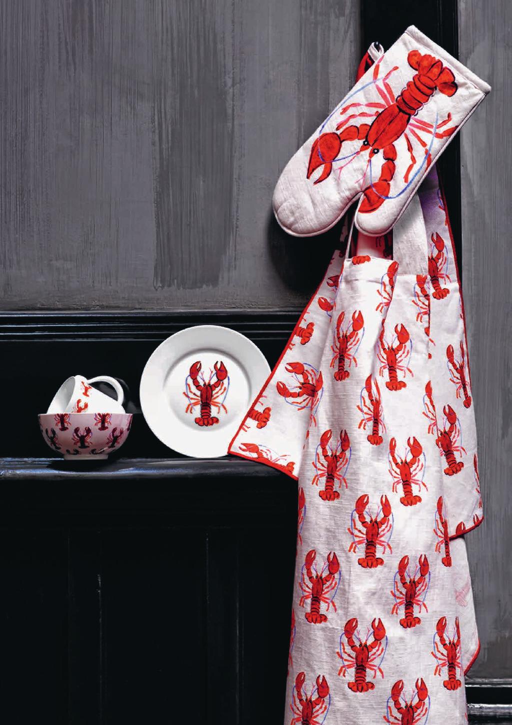 002 Tea Towel Lobster 60x60cm 1/24 54.031.