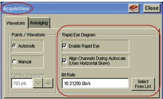 Save Acquisition Time with Rapid Eye (continued) Setting up Rapid Eye Like most DCA features, Rapid Eye is enabled through a simple dialogue box with a few clicks as shown in Figure 14.