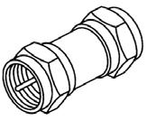 F SERIES ADAPTERS Nickel or gold plated brass/zinc contruction 41-3006 C F