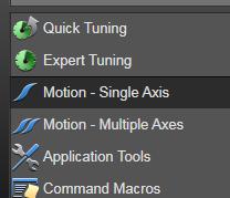 Motion Single Axis (Optional) After Expert Tuning has been