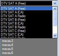 LifeView DTV 4.4 Channel list On the right side of the interface is the channel list. Here you will see available channels for DVB if you are in DVB mode.